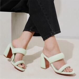 Christian Louboutin Inflama Sab 85 Nappa Leather Block Heel Sandals Size 38